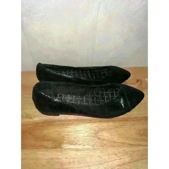 Vionic Black Snakeskin Cabello Ballet Flats Size 8 - Picture 6 of 7